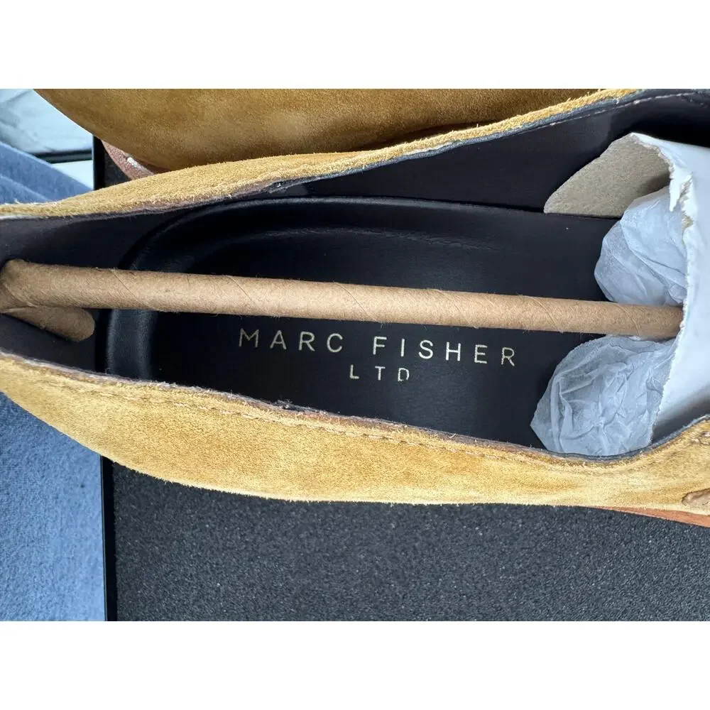 Marc Fisher LTD Norton Suede Leather Lug Sole Penny Loafers Size 10M NIB